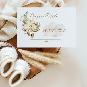 Sweet Baby Girl Boho Diaper Raffle Umschließung Begleitkarte