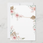 Sweet Baby Girl Boho Kleidung Babydusche Einladung (Rückseite)