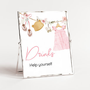 Sweet Baby Girl Boho Kleidung Babydusche Getränke Poster