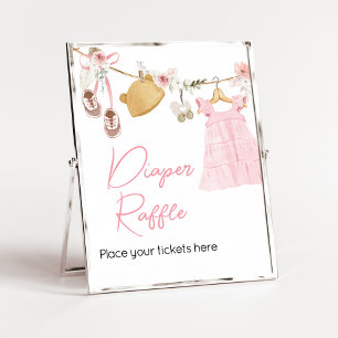 Sweet Baby Girl Boho Kleidung Diaper Raffle Poster