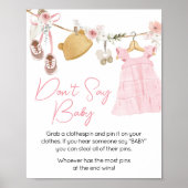 Sweet Baby Girl Boho Kleidung Sage kein Baby Poster (Vorne)