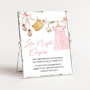Sweet Baby Girl Boho Kleidung Spätabendwindeln Poster