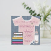 Sweet Baby Girl Bringen Sie eine Babydusche Einladung (Stehend Vorderseite)