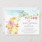 Sweet Baby Girl Bunny Baby Dusche Einladung (Vorderseite)