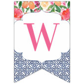 Sweet Baby Girl Citrus Spanish Tiles Baby Dusche Wimpelkette (Zweite Fahne)