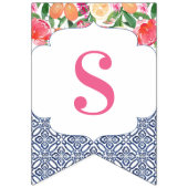 Sweet Baby Girl Citrus Spanish Tiles Baby Dusche Wimpelkette (Erste Fahne)