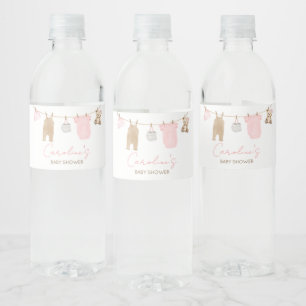 Sweet Baby Girl Clothesline Babydusche Wasserflaschenetikett