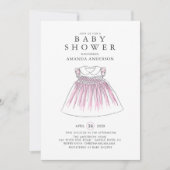 Sweet Baby Girl Dusche Einladung (Vorderseite)