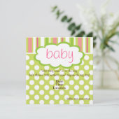 Sweet Baby Girl Dusche Einladung (Stehend Vorderseite)