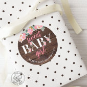 Sweet Baby Girl Floral Round Sticker