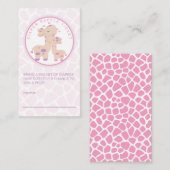 Sweet Baby Girl Giraffe Babydusche Windelwindeln Begleitkarte (Vorne/Hinten)
