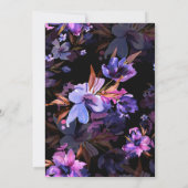 Sweet baby Girl lebhaft lila rosa Blume Einladung (Rückseite)