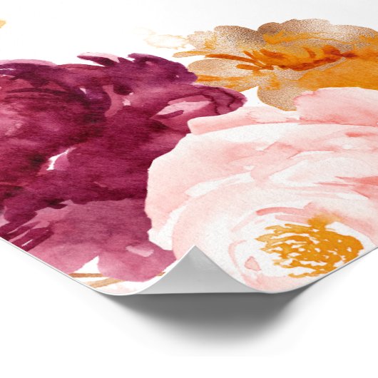 Sweet Baby Girl Schmetterling Babydusche Begrüßung Poster (Ecke)