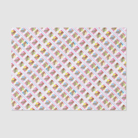 Sweet Baby Girl Squares Seidenpapier (Vorderseite)
