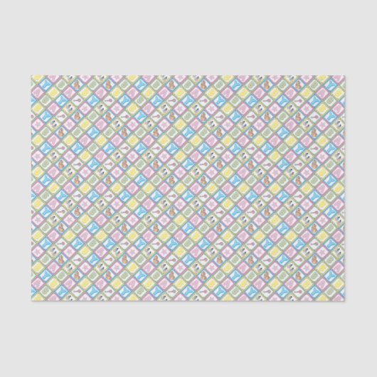 Sweet Baby Girl Squares Seidenpapier (Vorderseite)