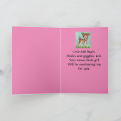 Sweet Baby Girl Vintage Hirschdusche Karte (Innenseite)