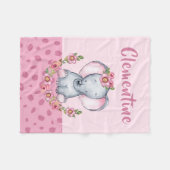Sweet Baby Girl's Elephant Floral Animal Print Fleecedecke (Vorderseite (Horizontal))