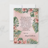 Sweet Baby Girls Tropical Safari Dankeskarte (Rückseite)