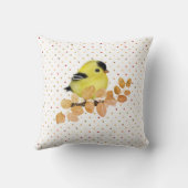 Sweet Baby Goldfinch Bird Throw Kissen (Rückseite)