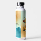 Sweet Baby Highland Cow Personalisiert Trinkflasche (Rechts)