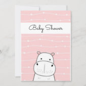 Sweet Baby Hippo Baby Dusche Einladung (Vorderseite)