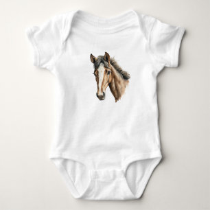 Sweet Baby Horse Foal Head Strampler