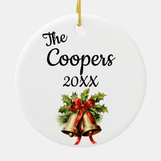 Sweet Baby Jesus Weihnachtsname & Datum Keramik Ornament (Hinten)