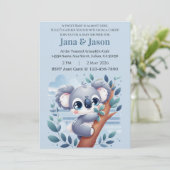 Sweet Baby Koala Einladung (Stehend Vorderseite)