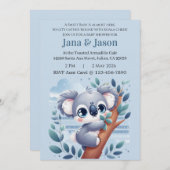 Sweet Baby Koala Einladung (Vorne/Hinten)