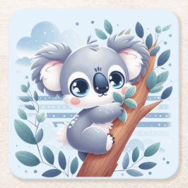 Sweet Baby Koala - Paper Coaster Rechteckiger Pappuntersetzer