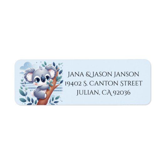 Sweet Baby Koala - Return Address Labels (Vorne)