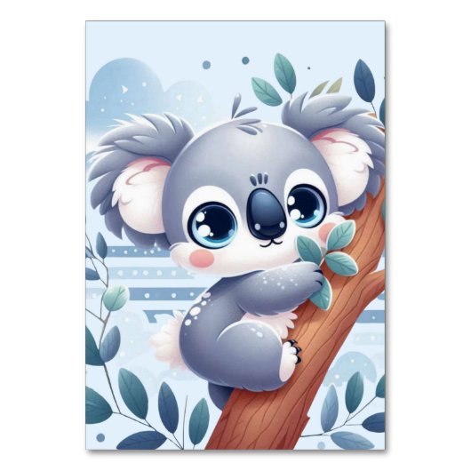 Sweet Baby Koala - Table Card Tischnummer (Vorderseite)