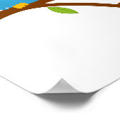 Sweet Baby Owl Boy Babydusche Banner Poster (Ecke)