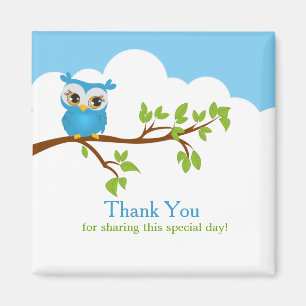 Sweet Baby Owl Boy Danke Magnet