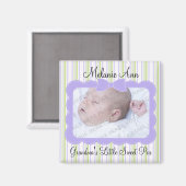 Sweet Baby Pea Foto Magnet (Vorderseite/Rückseite)