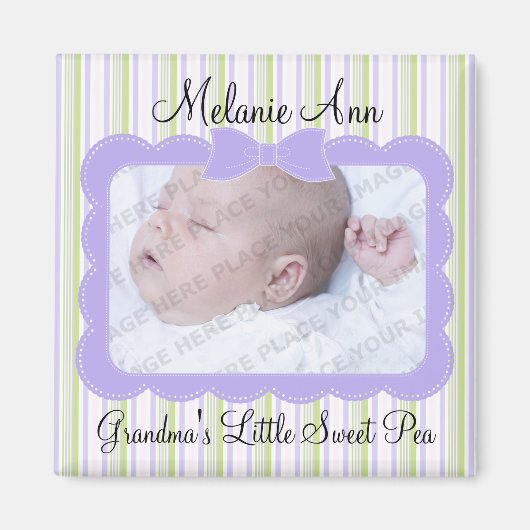 Sweet Baby Pea Foto Magnet (Vorne)