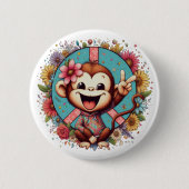 Sweet Baby Peace Monkey Button (Vorderseite)