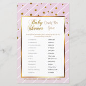 Sweet Baby Pink and Gold Baby Dusche - Candy Bar (Vorderseite)