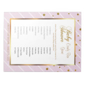 Sweet Baby Pink and Gold Confetti - Candy Bar Notizblock (Vorderseite)
