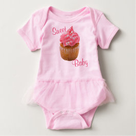 Sweet Baby Pink Geometric Cupcake Baby T-shirt