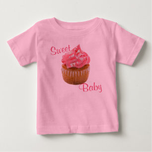 Sweet Baby Pink Geometric Cupcake T-shirt