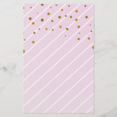 Sweet Baby Pink & Gold Baby Dusche - Word Scramble (Rückseite)