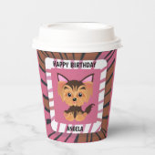 Sweet Baby Pink und Brown Yorkie Pappbecher (Vorderseite)
