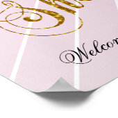 Sweet Baby Pink und Gold Confetti - Willkommen Poster (Ecke)