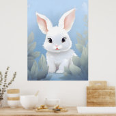 Sweet Baby Rabbit in Nature Poster (Küche)
