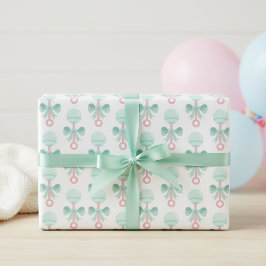 Sweet Baby Rattle Gift Wrap Geschenkpapier Set