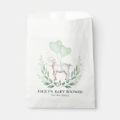 Sweet Baby Sheep Spring Greenery Lamb Baby Dusche Geschenktütchen (Vorderseite)