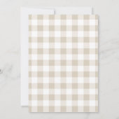 Sweet Baby Shower Mallard Duck Gingham Einladung (Rückseite)