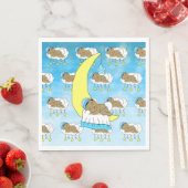 Sweet Baby Sleeping on Moon Ethnic Serviette (Beispiel)