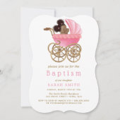 Sweet Baby Stroller Pram Taufe Christening Einladung (Vorderseite)